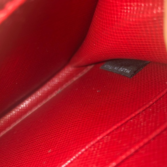 Prada Red Large Saffiano Leather Zip Around Wallet - Picture 8 of 10